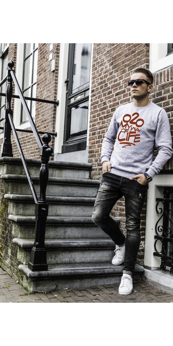 Sweater Grijs | 020MWOL rood