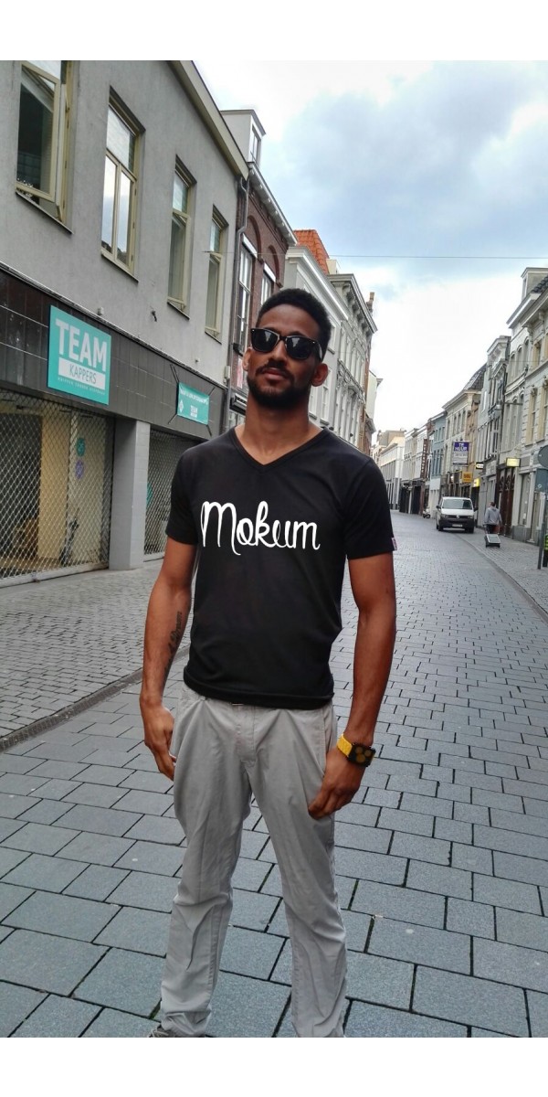 Shirt zwart | Mokum wit
