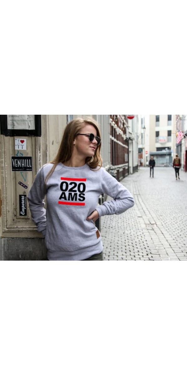 Sweater grijs | 020 AMS zwart