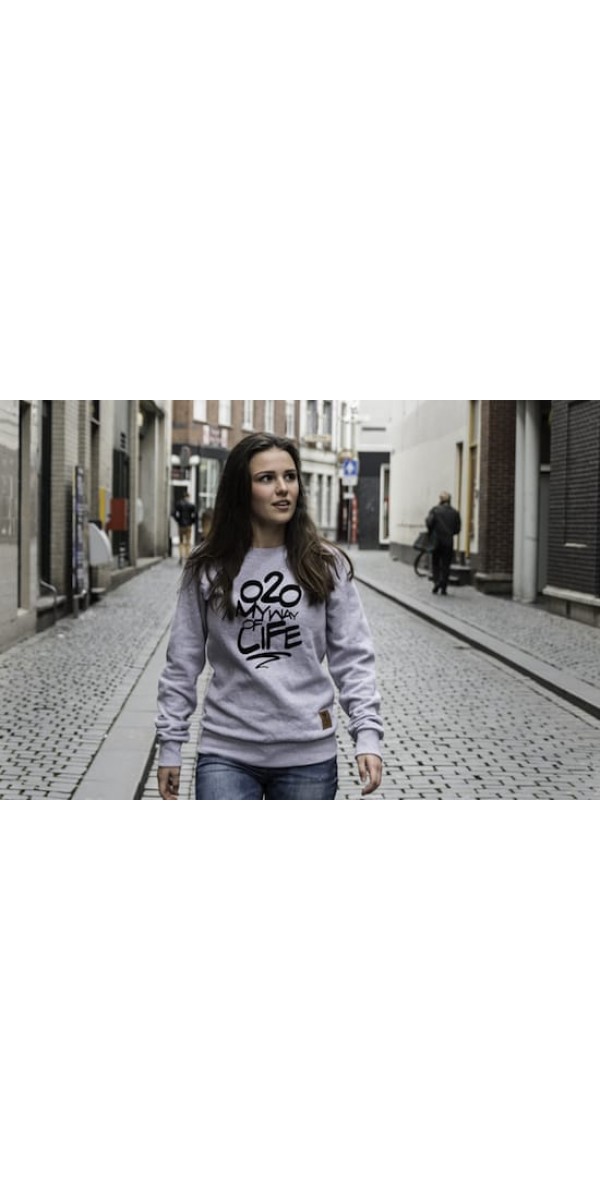 Sweater grijs | 020MWOL zwart