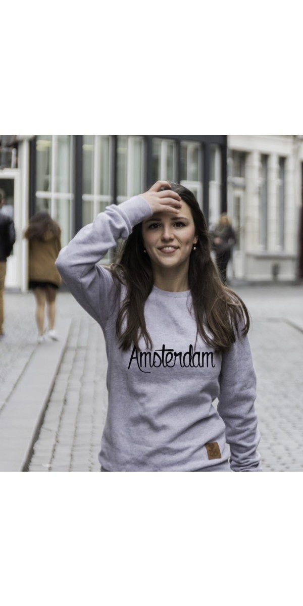 Sweater grijs | Amsterdam zwart