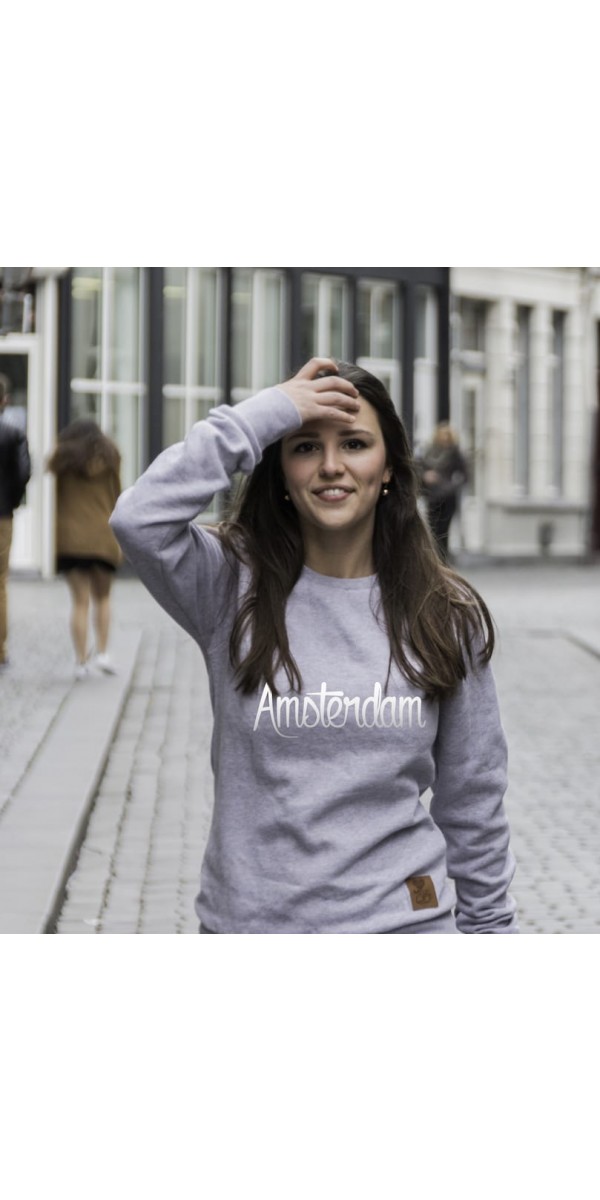 Sweater grijs | Amsterdam wit