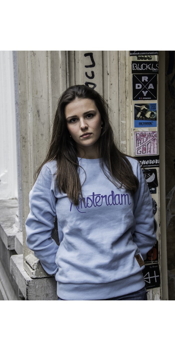 Sweater lichtblauw | Amsterdam blauw