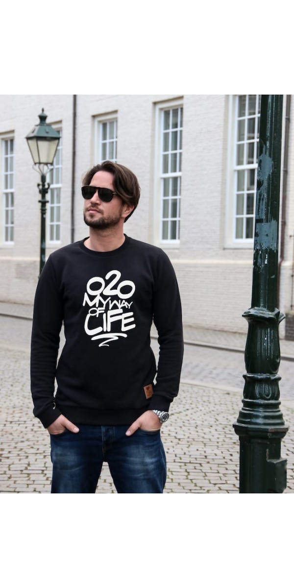 Sweater zwart | 020MWOL wit